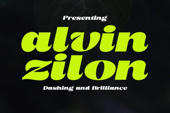 Alvin Zilon: A Fancy Yet Elegant Display Font for Handmade Creators