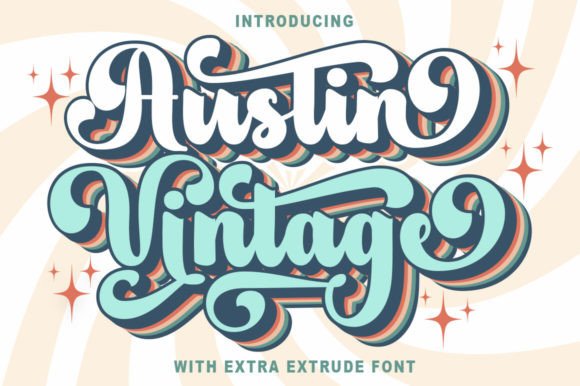 Austin Vintage: A Playfully Nostalgic Display Font for Digital Design