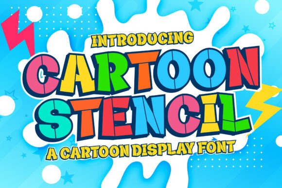 Cartoon Stencil: A Playful Display Font for Handmade Labels & Printables