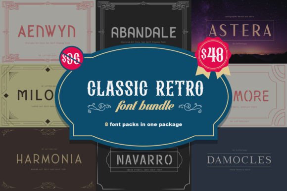 Classic Retro Bundle: A Display Font That Feels Like Vintage Magic