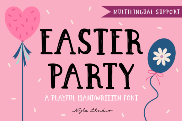Easter Party: A Playful Display Font for Handmade Creators