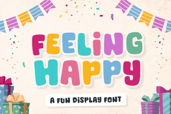 Feeling Happy Font: A Whimsical Display Typeface for Joyful Branding
