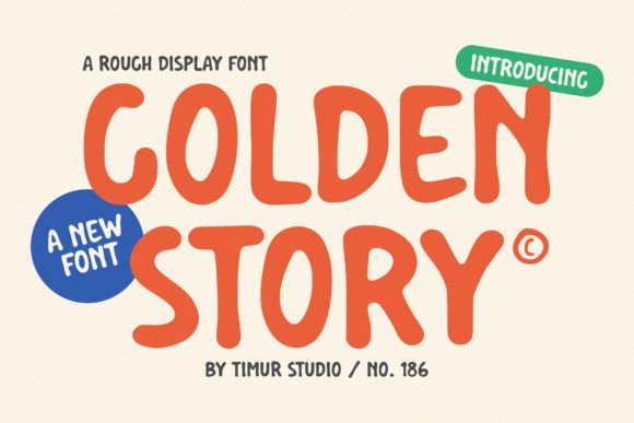 Golden Story Font: Bold, Textured & Perfect for Handmade Brands
