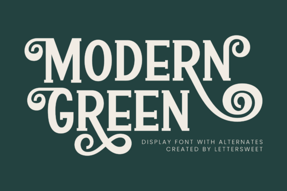 Modern Green: A Playful Display Font for Handmade Brands