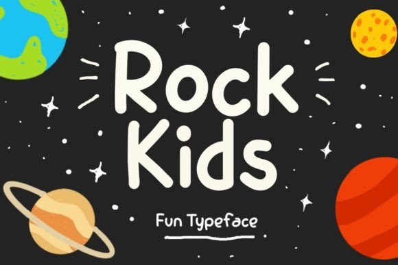 Rock Kids: A Playful Display Font for Children’s Editorial Design