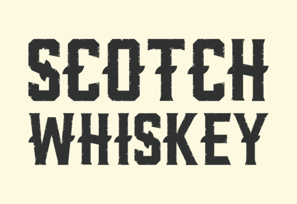 Scotch Whiskey: A Display Font That Anchors Campaign Personality
