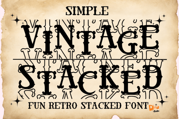 Simple Vintage Stacked: A Display Font with Quiet Confidence