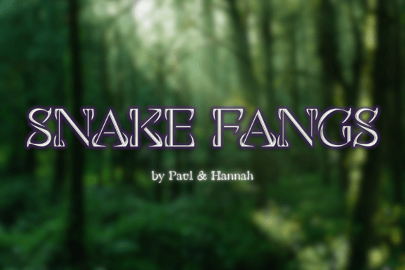 SNAKE FANGS: A Display Font with Editorial Edge